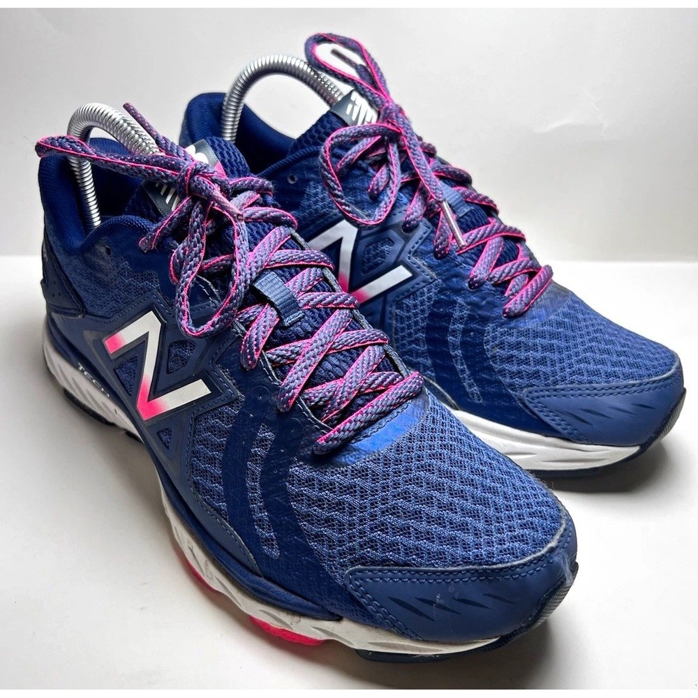 New Balance 670v5 Womens Size 8 Blue Pink White Lace Up Mesh Low Top Sneakers B4